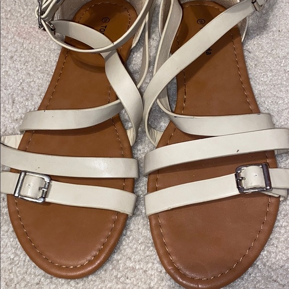 TOP Moda Tan Strappy Sandals - Picture 4 of 6